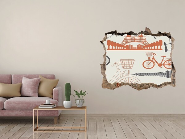 Fototapeta dziura na ścianę Paryż w detalach