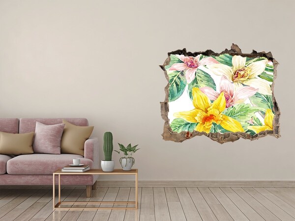 Naklejka 3D dziura samoprzylepna Orchidea