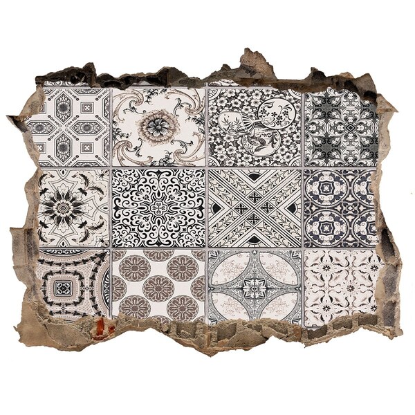 Fototapeta dziura na ścianę Kafle w stylu vintage