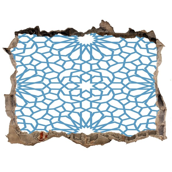 Naklejka 3D dziura na ścianę Wzór mozaikowy w dziurze w ścianie