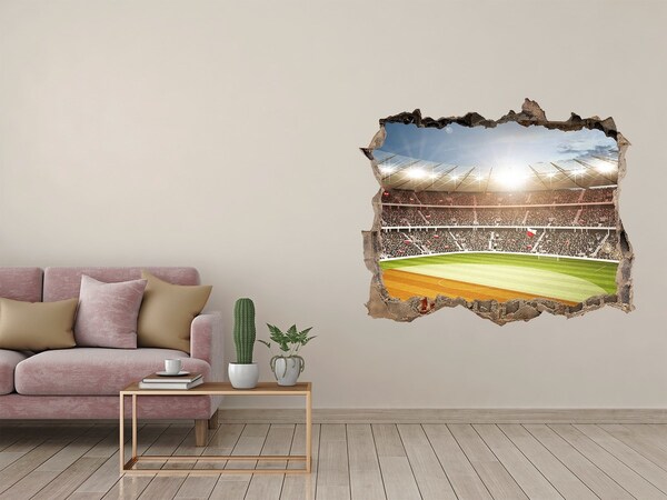 Fototapeta dziura na ścianę 3d Stadion w akcji