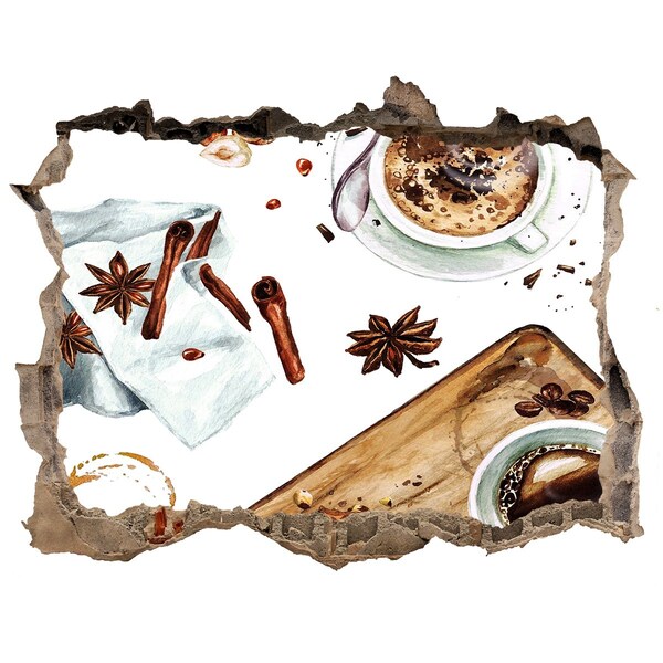 Samoprzylepna naklejka beton Kawowy zakątek z przyprawami