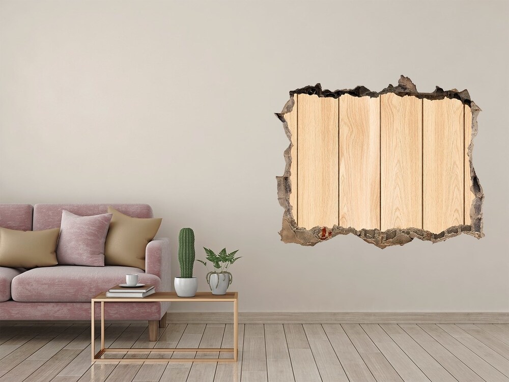 Fototapeta dziura na ścianę Drewniane tło
