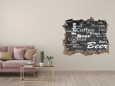 Fototapeta dziura na ścianę Kulinarny chaos w dziurze