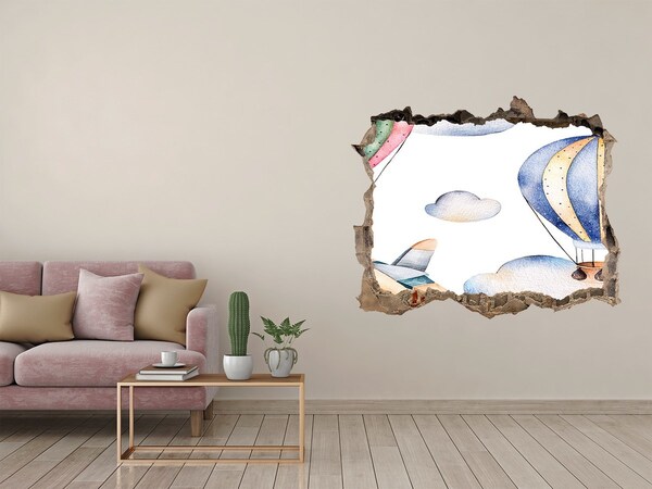 Fototapeta naklejka na ścianę Lot balonem nad chmurami