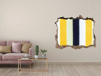 Fototapeta dziura na ścianę Kolorowe pasy w betonie