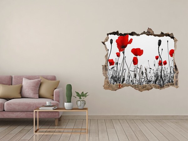 Samoprzylepna naklejka fototapeta Kwiaty w ruinach