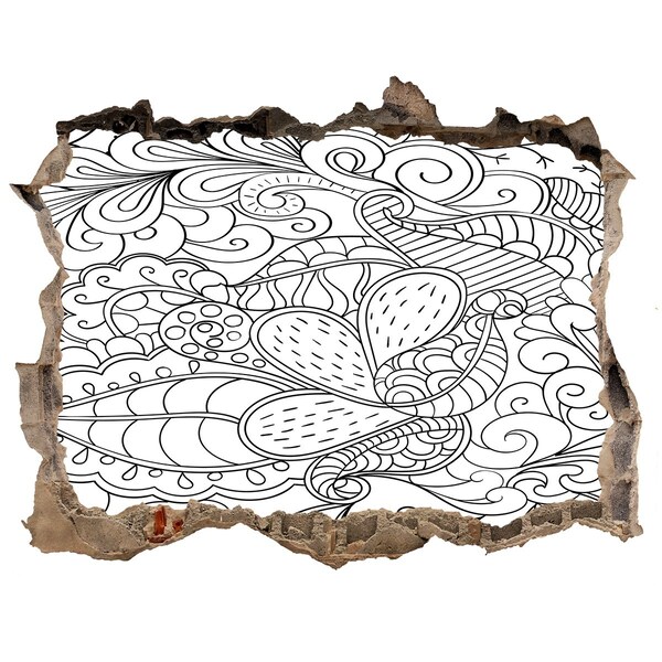 Naklejka 3D dziura na ścianę Kolorowy świat w dziurze