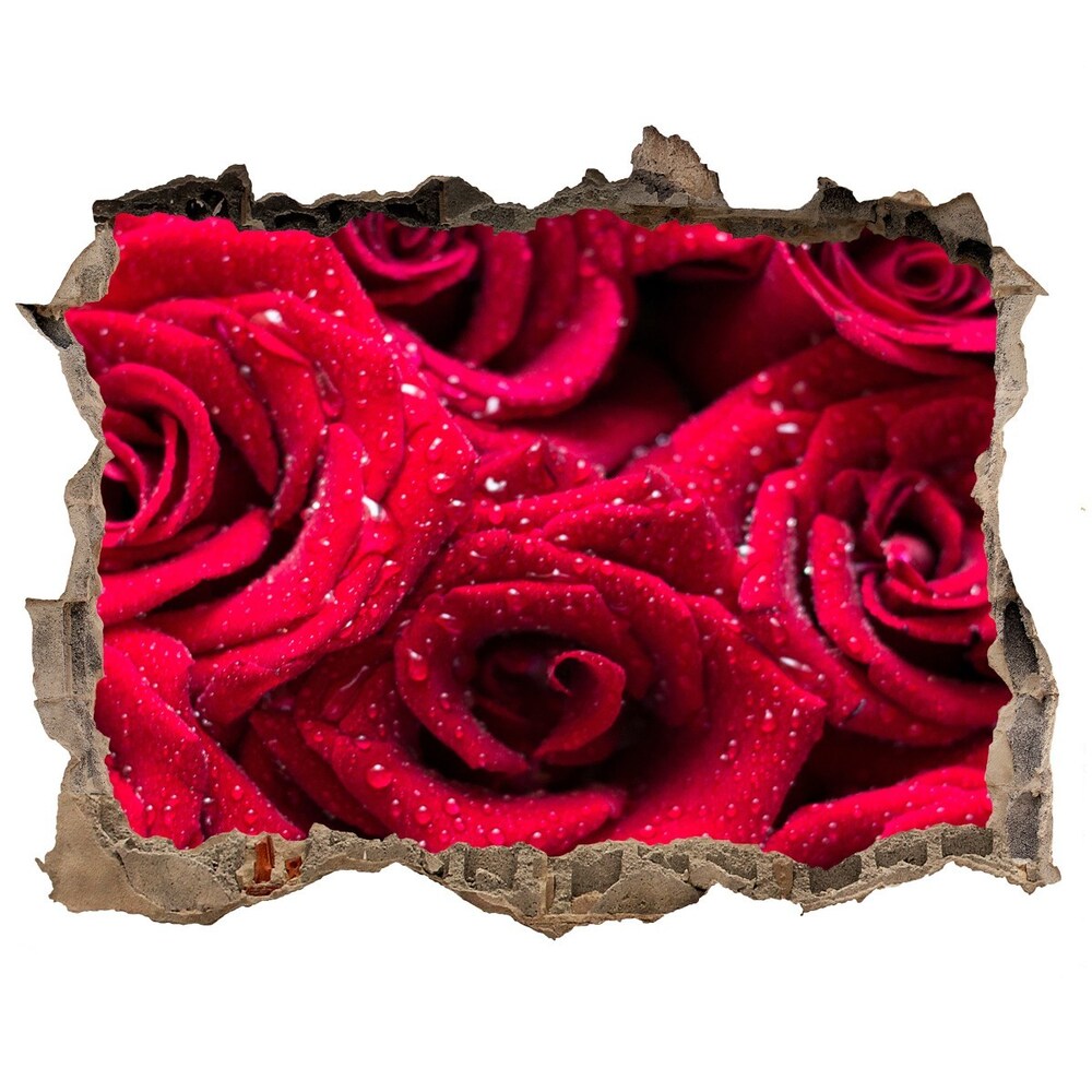 Samoprzylepna naklejka na ścianę Krople na różach