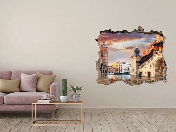 Fototapeta dziura na ścianę 3d Kraków Polska