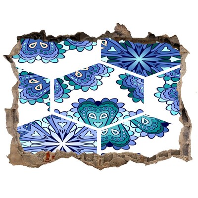 Fototapeta dziura na ścianę Kolorowy wzór na ścianie