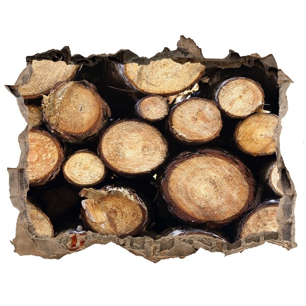 Samoprzylepna naklejka na ścianę Drewno w dziurze w ścianie