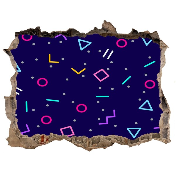 Fototapeta dziura na ścianę Kolorowy wzór na ścianie