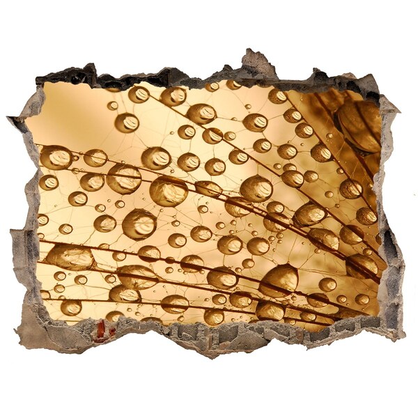 Samoprzylepna naklejka Złota kropla na tle betonu