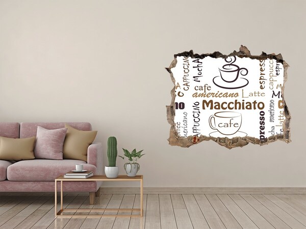 Fototapeta dziura na ścianę Kawowy zakątek