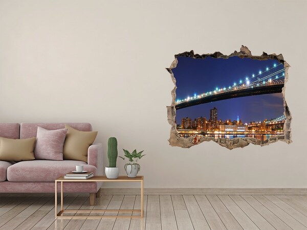 Fototapeta dziura na ścianę 3d Manhattan Nowy Jork