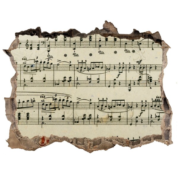 Fotoobraz dziura na ścianę Muzyczna dziura w ścianie