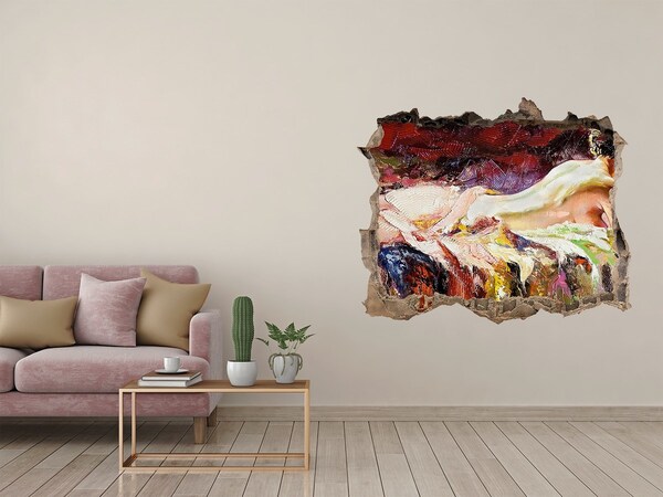 Dziura 3d fototapeta naklejka Malowniczy krajobraz górski