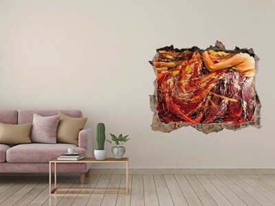 Dziura 3d fototapeta naklejka Zatopiony świat kolorów