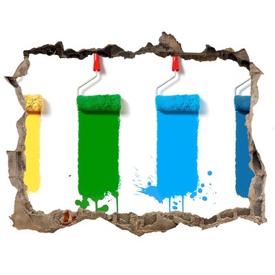 Dziura 3d fototapeta naklejka Malowanie w nowym stylu