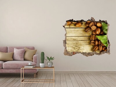 Naklejka 3D dziura Kawa w betonowej dziurze