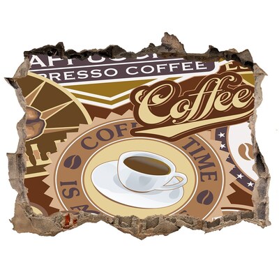 Fototapeta dziura na ścianę Kawowa przyjemność