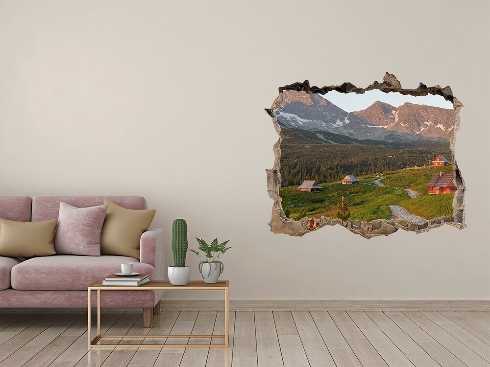 Dziura 3d w ścianie na ścianę Polana w Tatrach