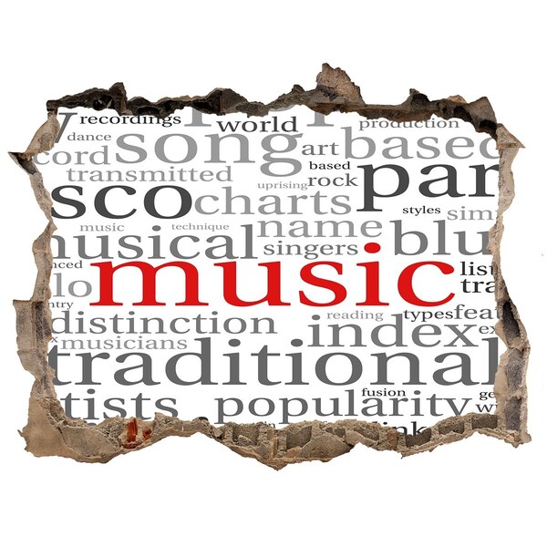 Fotoobraz dziura na ścianę Muzyczna dziura w ścianie