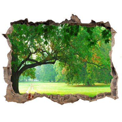 Samoprzylepna naklejka fototapeta Zielony park w słońcu