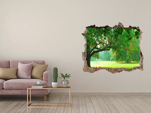 Samoprzylepna naklejka fototapeta Zielony park w słońcu