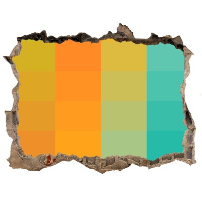 Fototapeta dziura na ścianę Kolorowe kwadraty