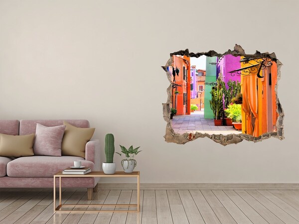 Fototapeta dziura na ścianę 3d Kolorowa uliczka w Meksyku