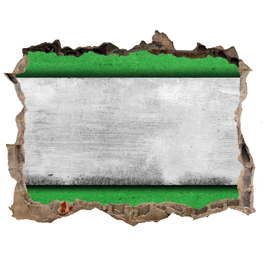 Dziura 3d fototapeta naklejka Zielony mur