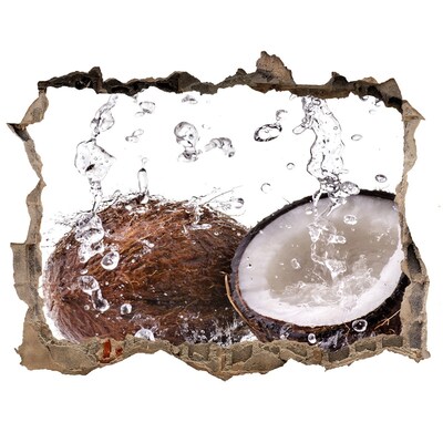 Naklejka 3D dziura okleina Kokos i woda