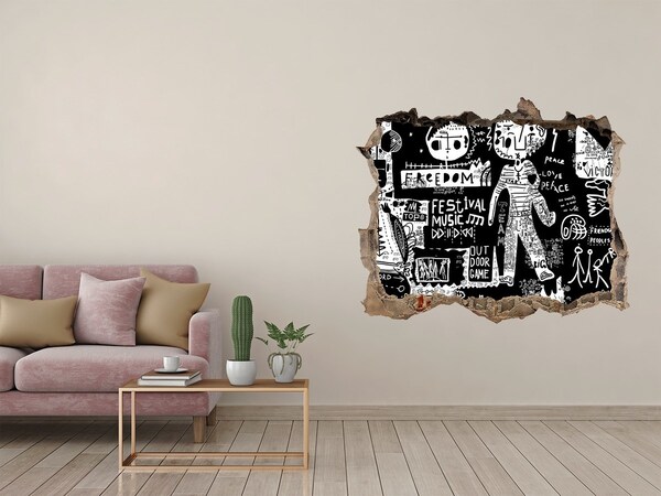 Foto zdjęcie dziura na ścianę Artystyczny wyraz wolności