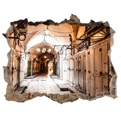 Fototapeta dziura na ścianę 3d Urok starego bazaru