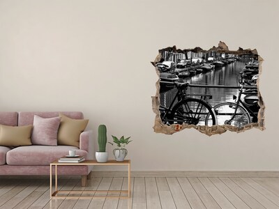 naklejka fototapeta 3D widok Kanał z rowerami