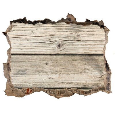 Fotoobraz dziura na ścianę Drewniana deska w dziurze w ścianie