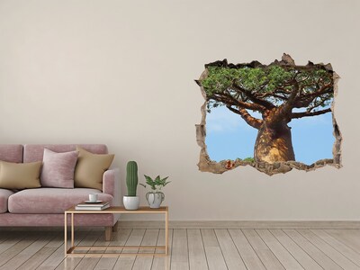Samoprzylepna dziura na ścianę naklejka Baobab