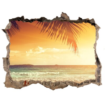 Samoprzylepna dziura na ścianę Tropikalna plaża