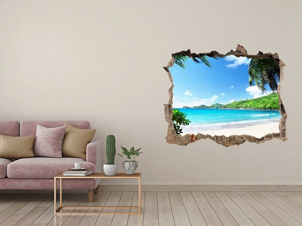 naklejka fototapeta 3D widok Seszele plaża