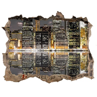 naklejka fototapeta 3D widok Widok na nocne miasto