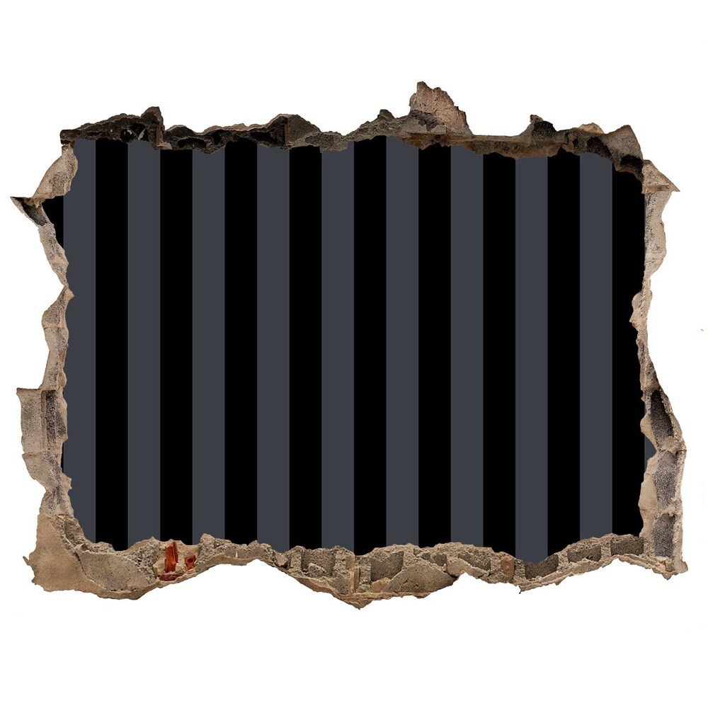 Dziura 3d fototapeta naklejka Czarno-szare paski