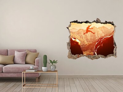 Samoprzylepna dziura na ścianę Skok w przepaść