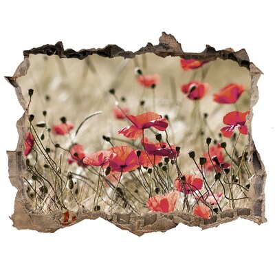 Samoprzylepna dziura naklejka beton Kwiatowy raj wśród betonu