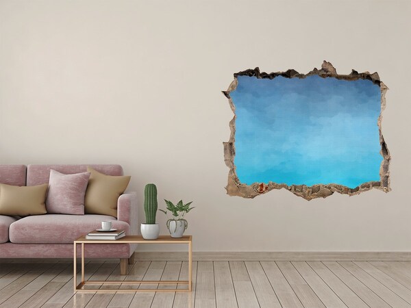 Dziura 3d fototapeta na ścianę naklejka Niebo nad oceanem