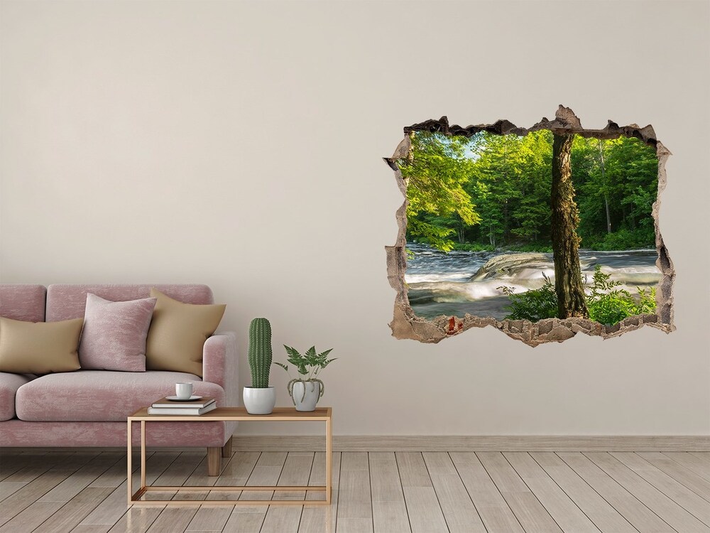 naklejka fototapeta 3D widok Rzeka w lesie