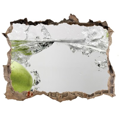 Naklejka 3D dziura okleina Zatopione Jabłko