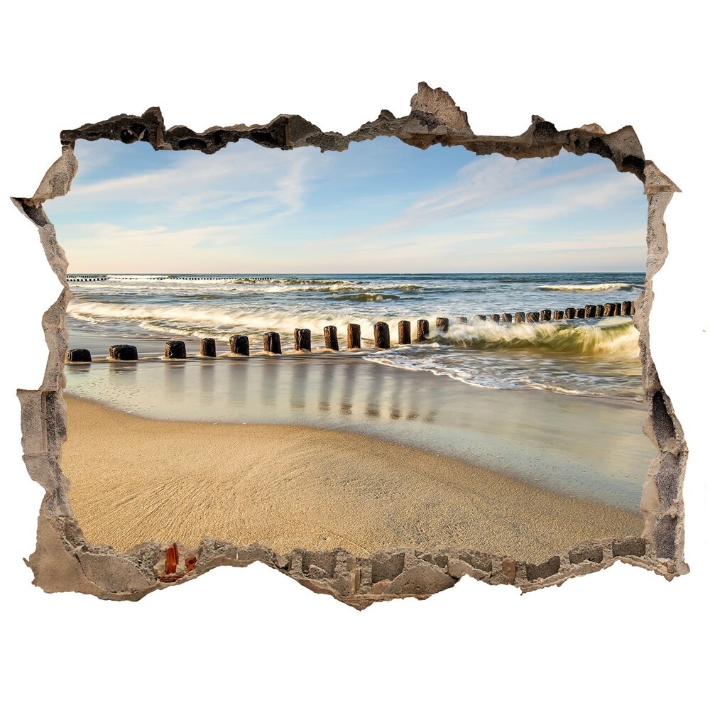 naklejka fototapeta 3D Plaża nad Bałtykiem
