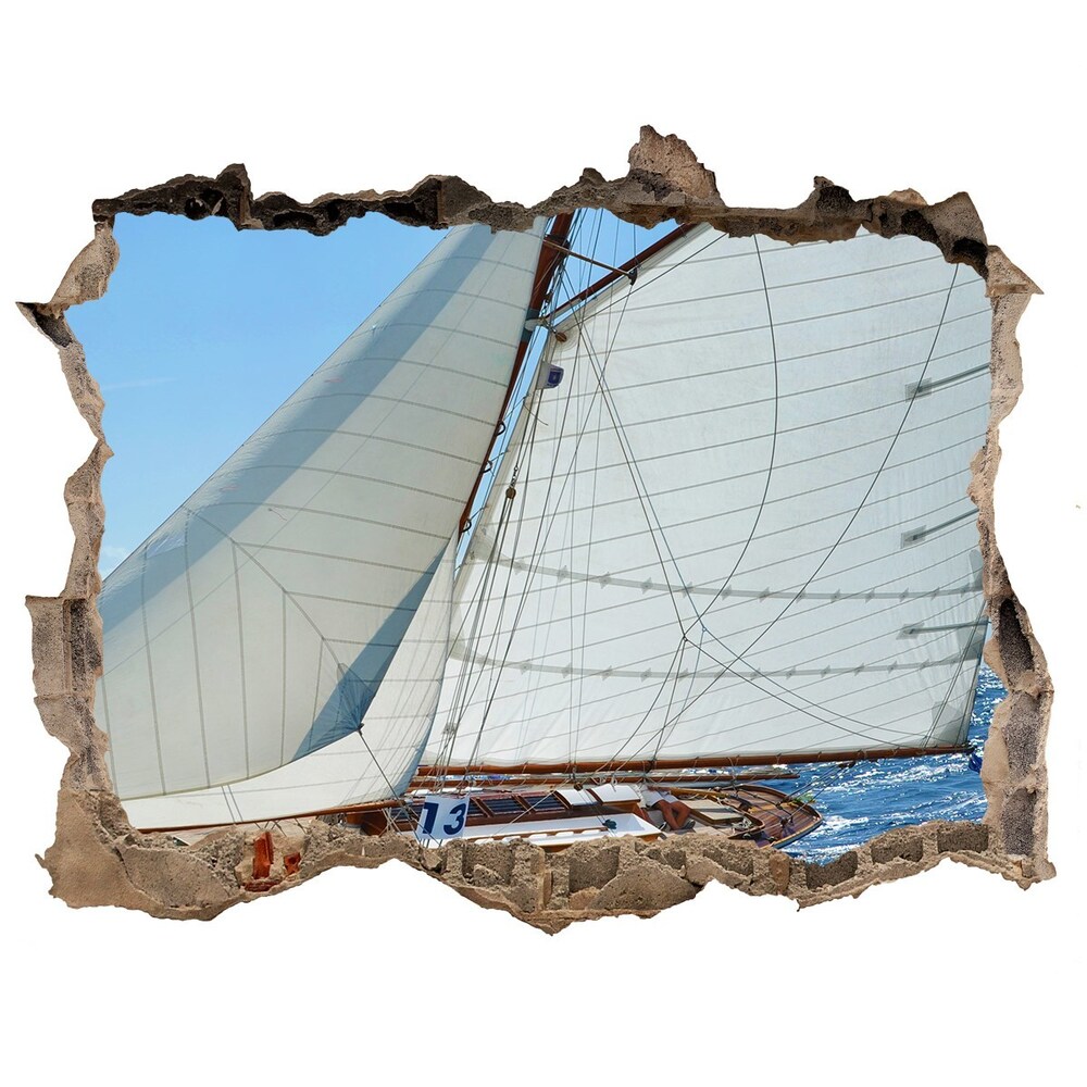 Foto zdjęcie dziura na ścianę Jacht